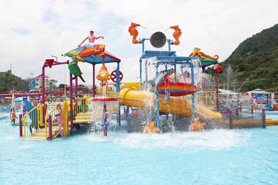 Casa da água do campo de jogos da água das crianças seguras comerciais exteriores da fibra de vidro para o parque do Aqua