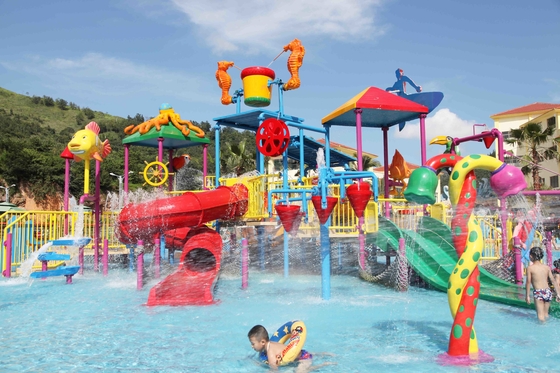 Casa da água do campo de jogos da água das crianças seguras comerciais exteriores da fibra de vidro para o parque do Aqua
