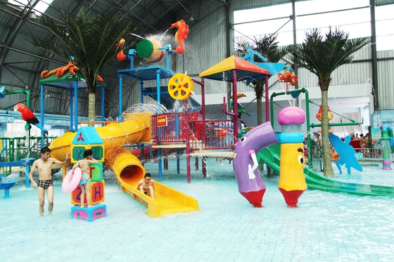 Campo de jogos da água das mini crianças personalizadas do equipamento do parque do Aqua com casa do Aqua