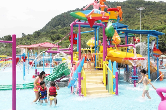 Equipamento interno/exterior personalizado do parque do Aqua caçoa a casa da água para a interação da família