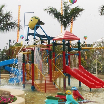 Waterparks internos do campo de jogos da água das crianças do hotel com a fibra de vidro mini - corrediça