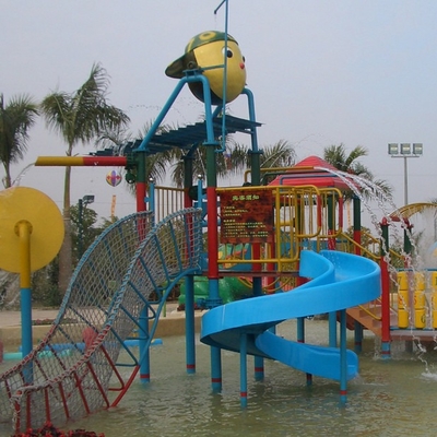 O equipamento do campo de jogos da água das crianças feitas sob encomenda, fibra de vidro do jogo do divertimento das crianças desliza para o parque da água