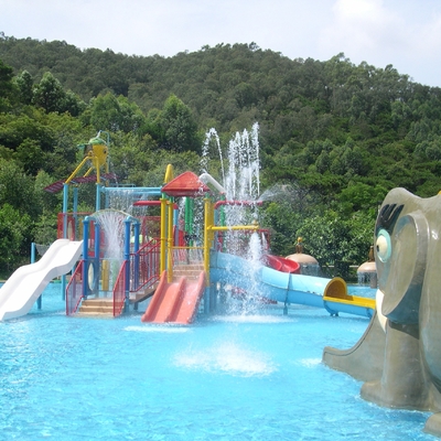 Sistema do campo de jogos da água das crianças da fibra de vidro do OEM, equipamento do jogo de piscina
