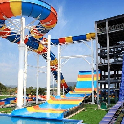 Waterslides emocionantes da fibra de vidro da piscina do equipamento gigante do parque do Aqua para adultos