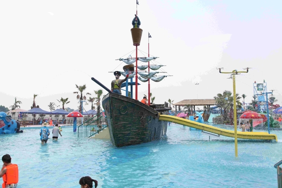 Navio de pirata personalizado da fibra de vidro/equipamento forte do parque da água do respingo do Aqua
