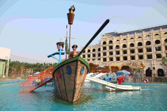 Equipamento do parque da água do jogo do Aqua do corsário/grande navio de pirata da fibra de vidro do recurso de feriado