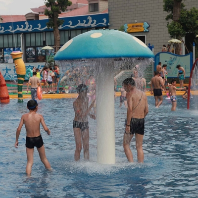 Equipamento personalizado de Waterpark do cogumelo do pulverizador da fibra de vidro/PVC para jogos das crianças