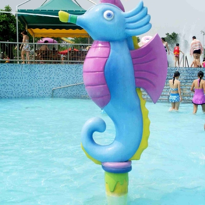 Hipocampo dos desenhos animados do pulverizador dos jogos da água da fibra de vidro do equipamento do parque do pulverizador das crianças para o parque da água