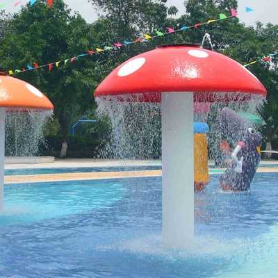 Cogumelo personalizado dos desenhos animados do equipamento do parque do Aqua do pulverizador do PVC da fibra de vidro dado forma