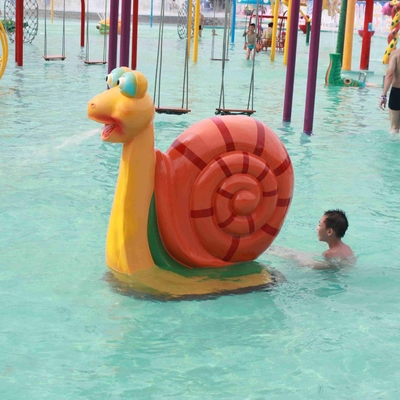 Equipamento do parque do pulverizador do jogo da água da fibra de vidro com o animal dos desenhos animados dado forma