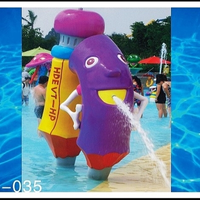 O PVC, parque material da água da fibra de vidro brinca com a bomba de água no sprayground