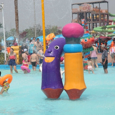O PVC, parque material da água da fibra de vidro brinca com a bomba de água no sprayground