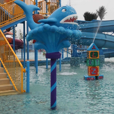 Jogo para crianças, equipamento da água do pulverizador do parque do Aqua da fibra de vidro do estilo dos desenhos animados para a venda