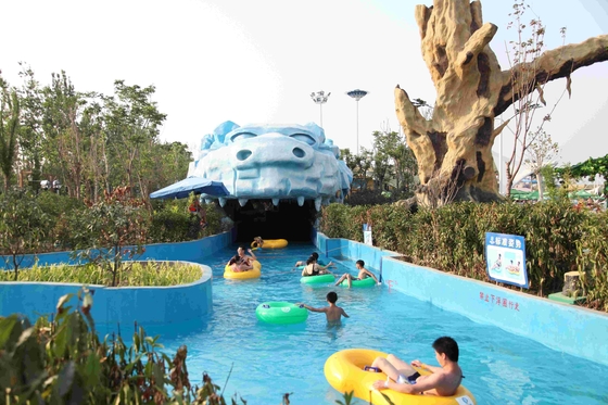 O divertimento preguiçoso personalizado/fibra de vidro do parque da água do rio do grande parque da água desliza