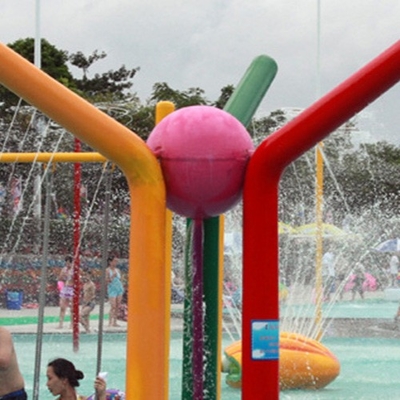 Fonte de água da fibra de vidro com quadro de aço carbono galvanizado do equipamento do parque de diversões