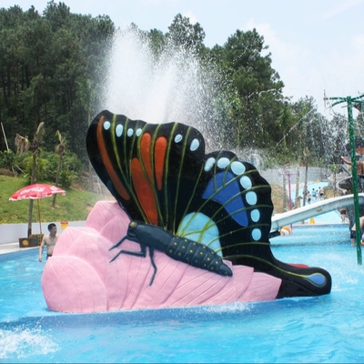 Corrediças de água coloridos da piscina, jogos exteriores das corrediças de água da borboleta das crianças para o parque da água