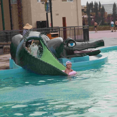 Corrediças pequenas da associação de água das crianças, corrediça do crocodilo da fibra de vidro do parque da água do divertimento