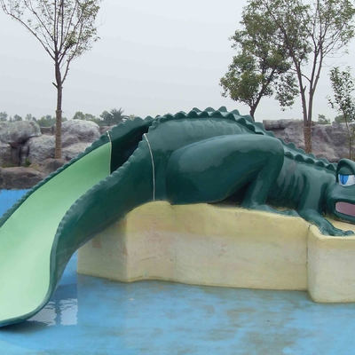 Corrediças pequenas da associação de água das crianças, corrediça do crocodilo da fibra de vidro do parque da água do divertimento