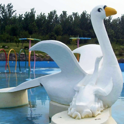 Jogo personalizado da corrediça do cisne novo para crianças, corrediças pequenas da associação de água da fibra de vidro