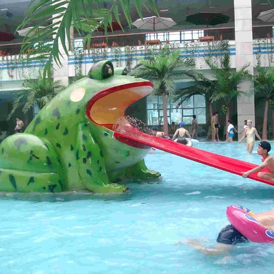Corrediças da associação de água da forma da rã, corrediça pequena da fibra de vidro do parque do Aqua para crianças