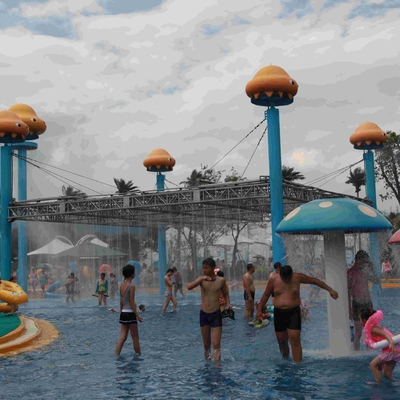 O mundo das medusa estrutura o equipamento exterior do parque da água do jogo do Aqua para a interação da família