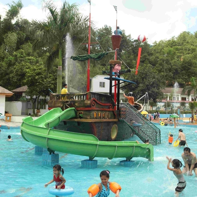 O equipamento do parque da água do jogo do Aqua da fibra de vidro, navio de pirata caçoa corrediças de água