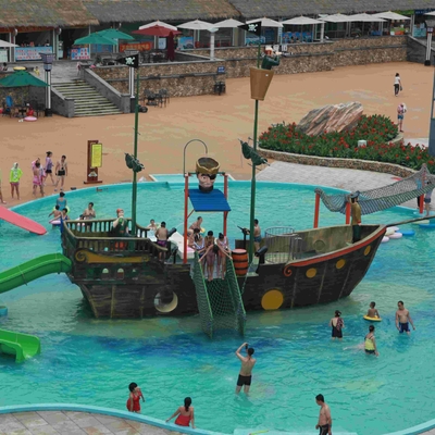 O equipamento do parque da água do jogo do Aqua da fibra de vidro, navio de pirata caçoa corrediças de água