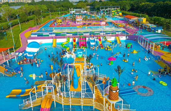 Estudo de viabilidade do parque aquático Parque aquático para crianças Equipamento de jogos aquáticos para salpicar água