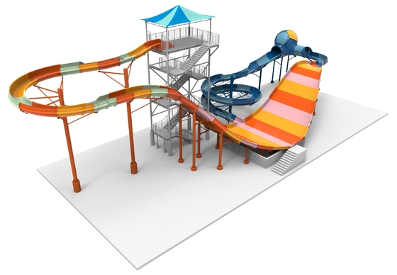 Plataforma mágica 20m das corrediças de água da fibra de vidro da cobertura do voo para o projeto do parque temático