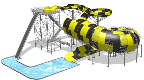 Corrediça de água comercial da anaconda para o waterpark do divertimento da aventura/a corrediça água da fibra de vidro