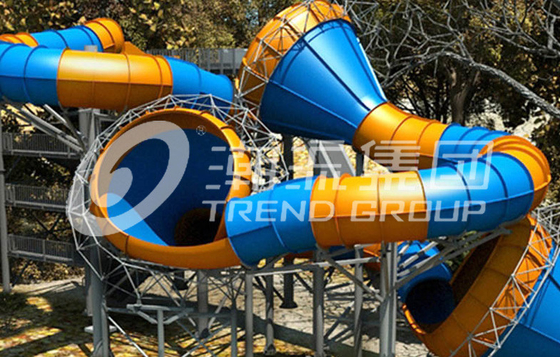 Cavaleiros engraçados da capacidade 480 do vale da birra da altura 16m das corrediças de água da fibra de vidro/h para o parque da água