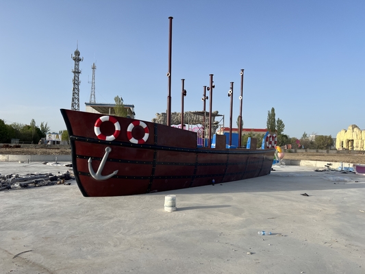 Equipamento de Parques Aquáticos e Escorregadores para Barcos de Visão em Fibra de Vidro  Antiderrapante