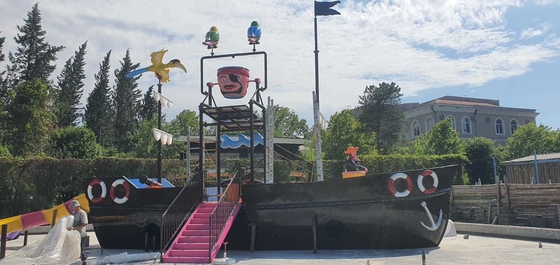 Fibra de vidro personalizada Vison Barco Parques aquáticos Equipamento de parque de deslizamentos