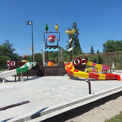 Fibra de vidro personalizada Vison Barco Parques aquáticos Equipamento de parque de deslizamentos