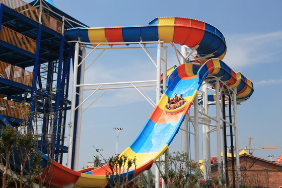 Resina gigante de Ashland das corrediças de água da fibra de vidro do Bumerangue/DSM, altura da plataforma de 18.75m