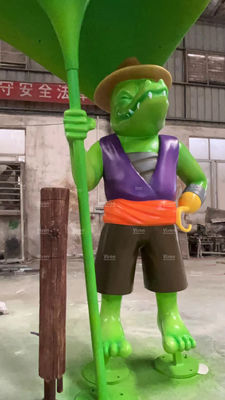 IP Sculpture Fiberglass Vison Waterparks Playground Equipment Spray mushroom Aqua Play For Amusement Park Games