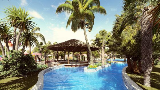 Grande Resort de férias Parque de diversões de fibra de vidro