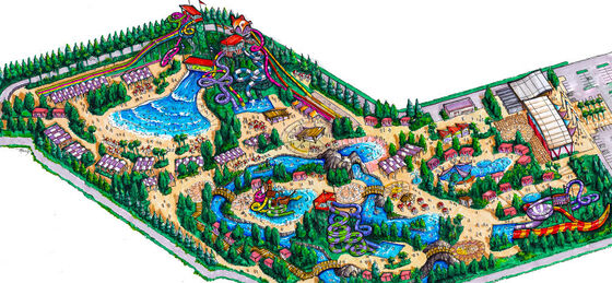 O projeto conceptual de Waterpark, parques da água projeta/parque personalizado da água
