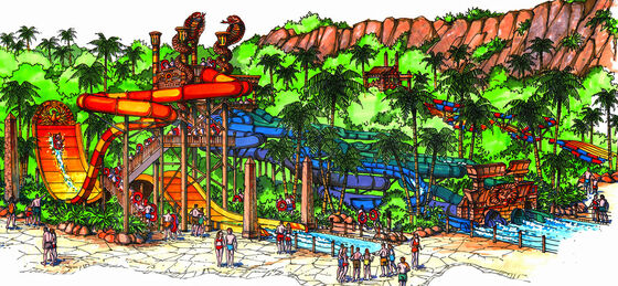 O projeto conceptual de Waterpark, parques da água projeta/parque personalizado da água