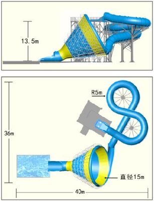 Tobogã Médio Tornado | Fabricante de Equipamentos para Parques Aquáticos HT-45 Desde 1994