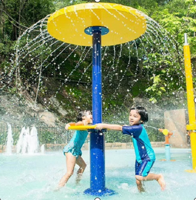 Equipamento de brinquedo aquático infantil com estrutura de aço galvanizado a quente, fluxo de fibra de vidro resistente à corrosão e design de segurança em águas rasas
