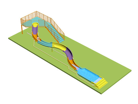 Slides de água em espiral para crianças para material de fibra de vidro do parque aquático