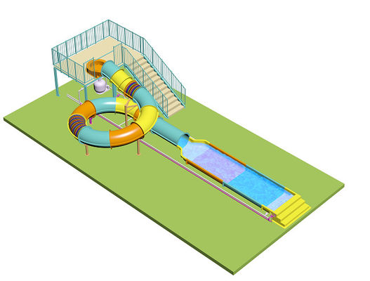 Slides de água para crianças para o parque aquático Material de fibra de vidro