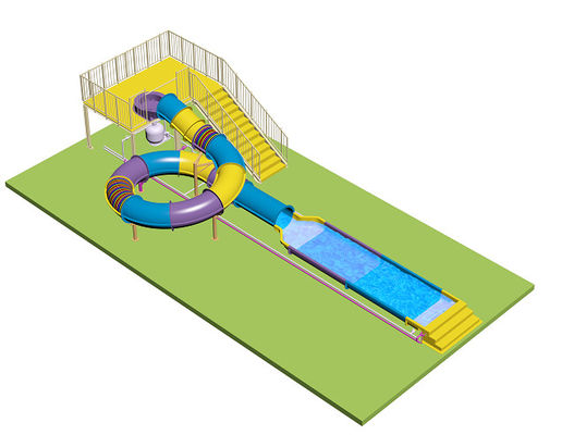 Slides de água para crianças para o parque aquático Material de fibra de vidro