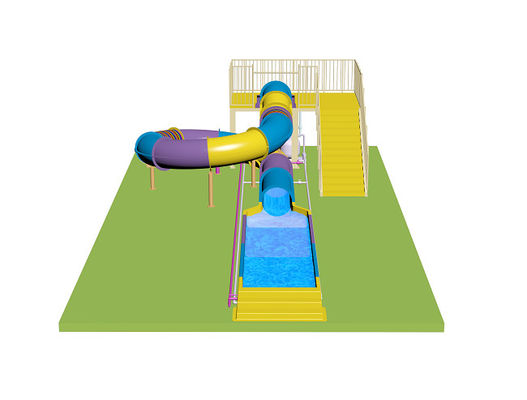 Slides de água para crianças para o parque aquático Material de fibra de vidro