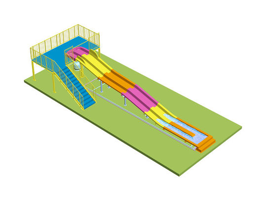 Slides de água de arco-íris para crianças para o parque aquático Material de fibra de vidro