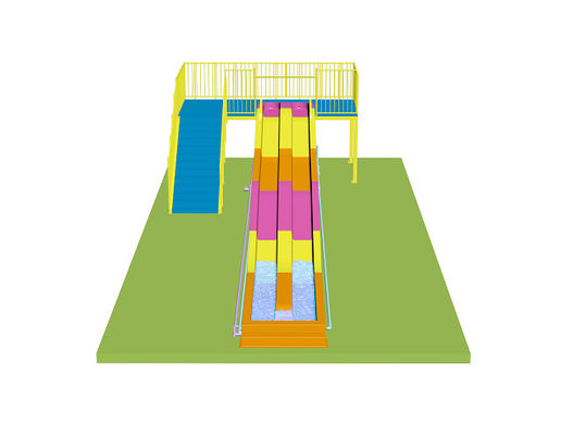 Slides de água de arco-íris para crianças para o parque aquático Material de fibra de vidro
