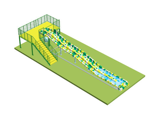 Slides de água de arco-íris para crianças para o parque aquático Material de fibra de vidro