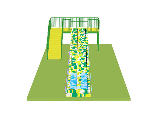 Slides de água de arco-íris para crianças para o parque aquático Material de fibra de vidro