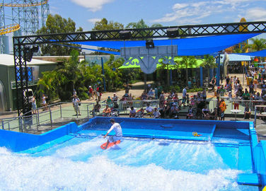 Divertimento surfando personalizado da máquina da fibra de vidro da onda do cavaleiro do fluxo para o parque da água